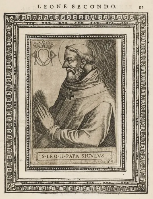 Framed Print : Pope Leo II Framed Print : Pope Leo II