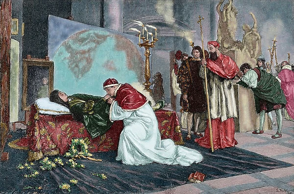 Pope Leo X in Raphael's deathbed