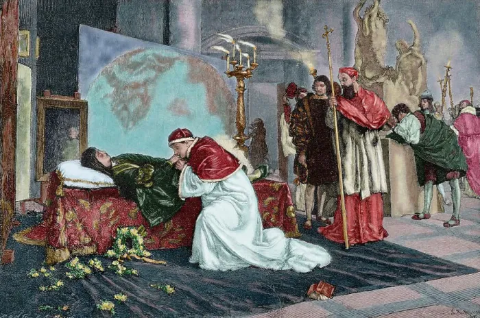 Framed Print : Pope Leo X in Raphael's deathbed Framed Print : Pope Leo X in Raphael's deathbed