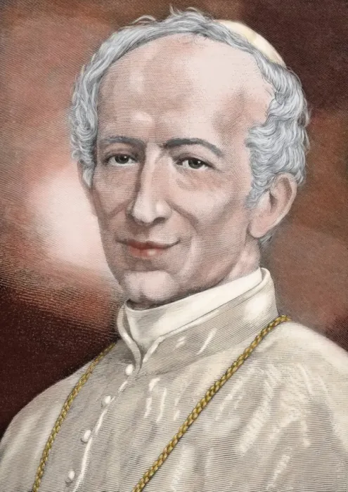 Framed Print : Pope Leo XIII (1810-1903). Engraving. Colored Framed Print : Pope Leo XIII (1810-1903). Engraving. Colored