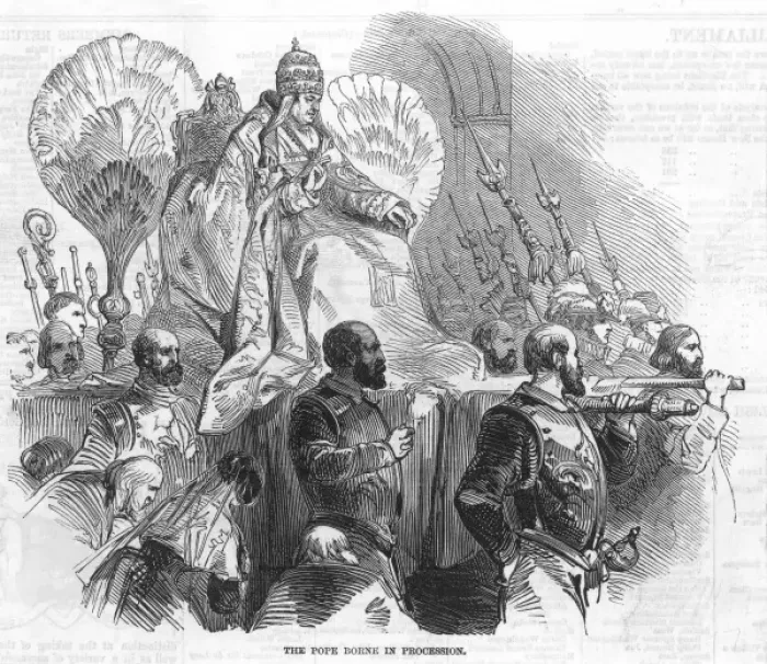 Framed Print : Pope Pius IX in procession Framed Print : Pope Pius IX in procession