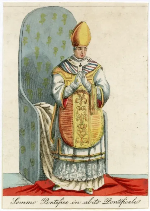 Framed Print : Pope in Pontifical Dress Framed Print : Pope in Pontifical Dress