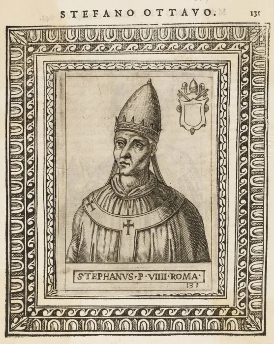 Framed Print : POPE STEPHANUS VIII (sometimes listed as Stephanus IX) Date: reigned 939 - 942 Framed Print : POPE STEPHANUS VIII (sometimes listed as Stephanus IX) Date: reigned 939 - 942