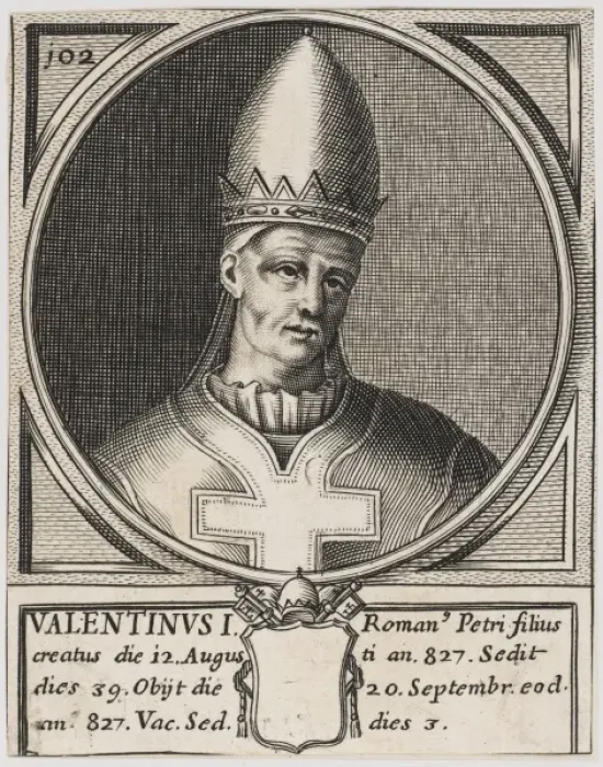 Framed Print : Pope Valentinus Framed Print : Pope Valentinus