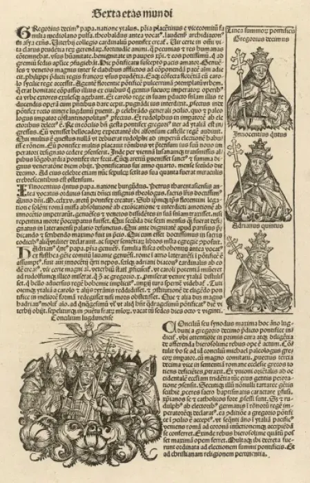 Framed Print : Popes / Nurnberger Chronik Framed Print : Popes / Nurnberger Chronik