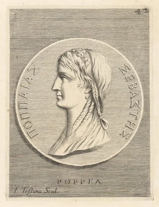 Framed Print : Poppaea Sabina, Roman empress as wife to Nero, 30-65 Framed Print : Poppaea Sabina, Roman empress as wife to Nero, 30-65