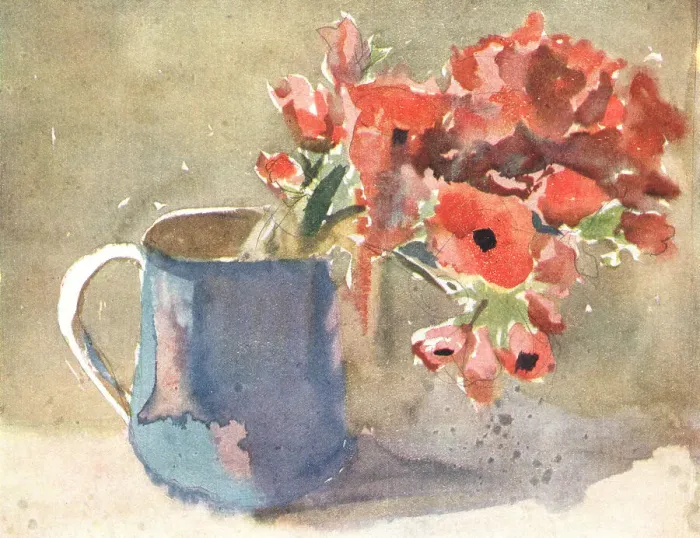 Framed Print : Poppies. A still life painting of a bunch of red poppies Framed Print : Poppies. A still life painting of a bunch of red poppies