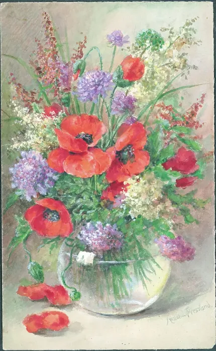 Framed Print : Poppies Scabious and Meadowsweet Flowers in vase Framed Print : Poppies Scabious and Meadowsweet Flowers in vase