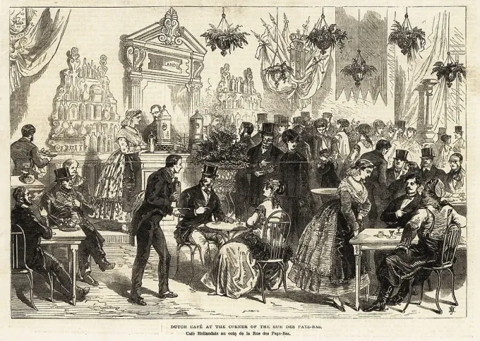 Framed Print : The popular Dutch cafe during the Paris Exposition, 1867 Framed Print : The popular Dutch cafe during the Paris Exposition, 1867