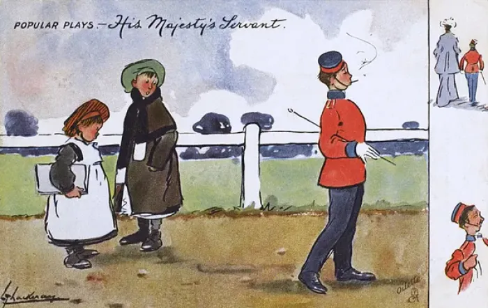Framed Print : Popular Plays - His Majestys Servant - Proud Lad in uniform Framed Print : Popular Plays - His Majestys Servant - Proud Lad in uniform