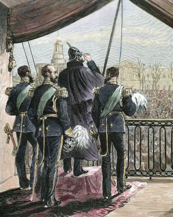 Framed Print : Popular support to the Tsar Alexander II (1818-1881). St. Pet