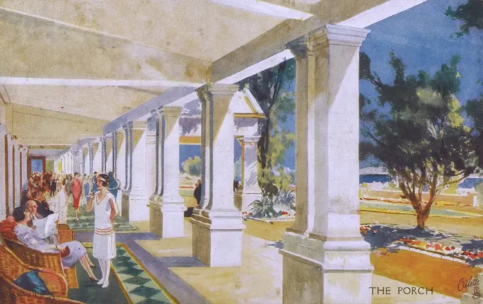 Framed Print : The Porch of the St. Georges Hotel, Bermuda Framed Print : The Porch of the St. Georges Hotel, Bermuda