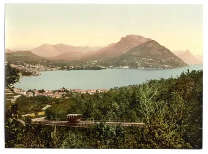 Framed Print : Porlezza, general view, Tessin, Switzerland Framed Print : Porlezza, general view, Tessin, Switzerland