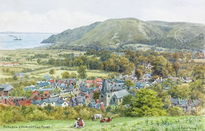 Framed Print : Porlock and Hurlestone Point, Somerset Framed Print : Porlock and Hurlestone Point, Somerset