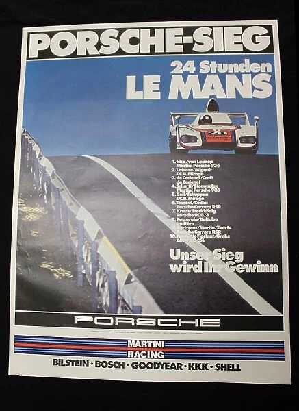 Porsche poster, Le Mans 24 hour race