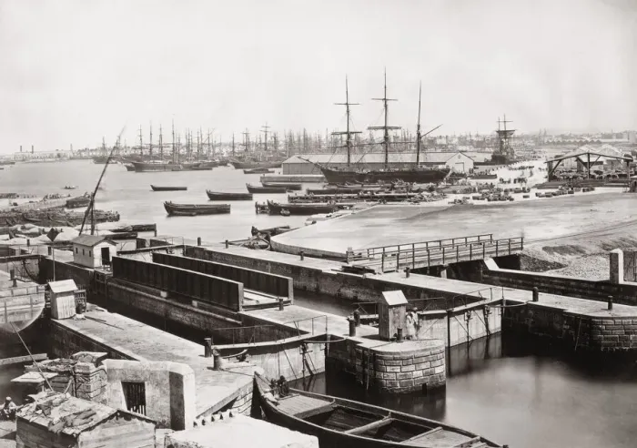 Framed Print : Port of Alexandria, Egypt, c. 1880 s Framed Print : Port of Alexandria, Egypt, c. 1880 s