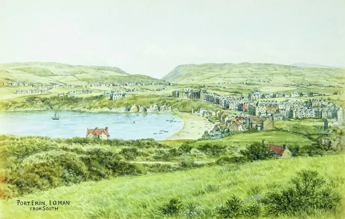 Framed Print : Port Erin, Isle of Man, viewed from the south Framed Print : Port Erin, Isle of Man, viewed from the south
