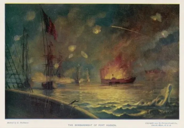 Framed Print : Port Hudson Bombardment Framed Print : Port Hudson Bombardment
