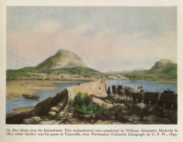 Framed Print : Port Madoc from the Embankment Framed Print : Port Madoc from the Embankment