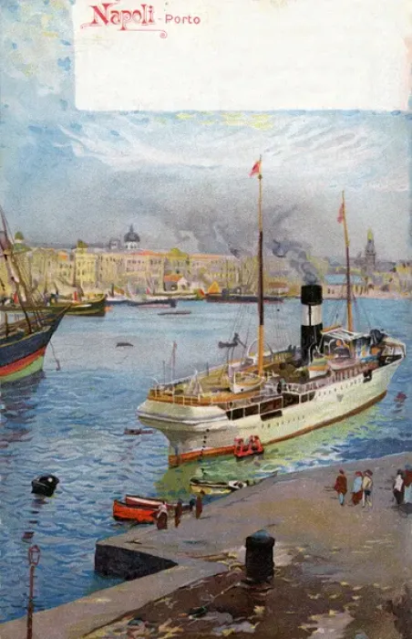 Framed Print : The port of Naples - Departing Ferry Framed Print : The port of Naples - Departing Ferry