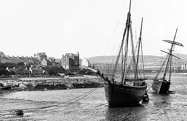 Port St. Mary Harbour Isle of Man Victorian period