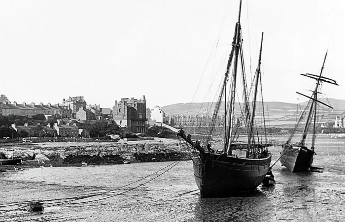 Framed Print : Port St. Mary Harbour Isle of Man Victorian period Framed Print : Port St. Mary Harbour Isle of Man Victorian period