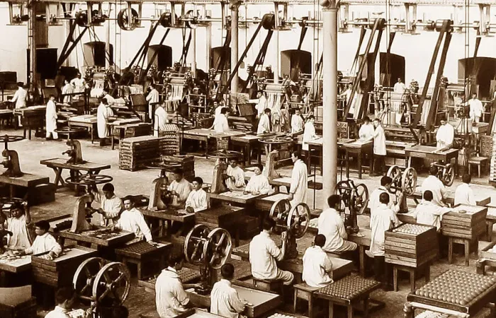 Framed Print : Port Sunlight - making toilet soap - early 1900s Framed Print : Port Sunlight - making toilet soap - early 1900s