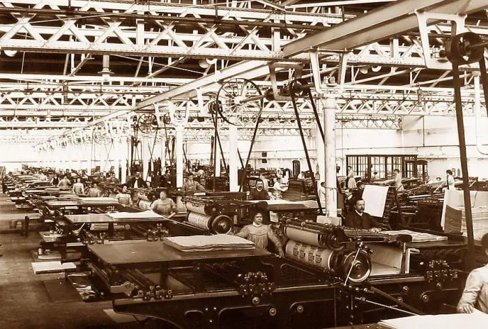 Framed Print : Port Sunlight - Printing Department - early 1900s Framed Print : Port Sunlight - Printing Department - early 1900s