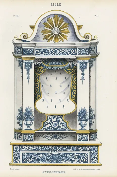 Framed Print : Portable altar in painted ceramic from Lille Framed Print : Portable altar in painted ceramic from Lille