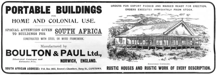 Framed Print : Portable Buildings advertisement, 1902