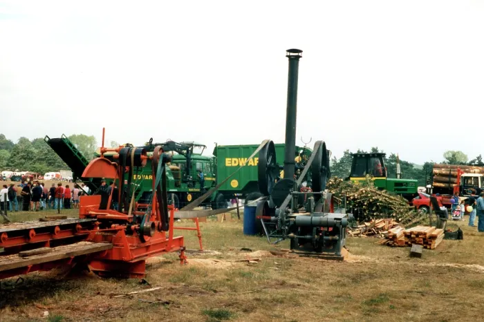 Framed Print : portable engine driving two sawmills Framed Print : portable engine driving two sawmills