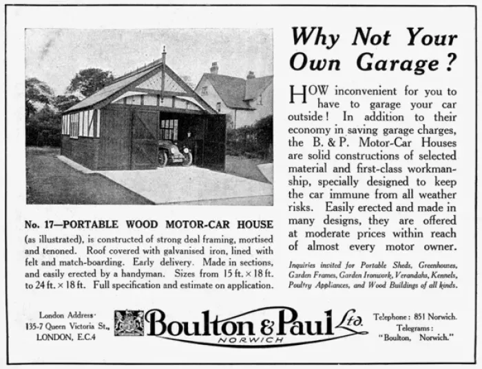 Framed Print : Portable wood motor house or garage, 1919 advertisement Framed Print : Portable wood motor house or garage, 1919 advertisement