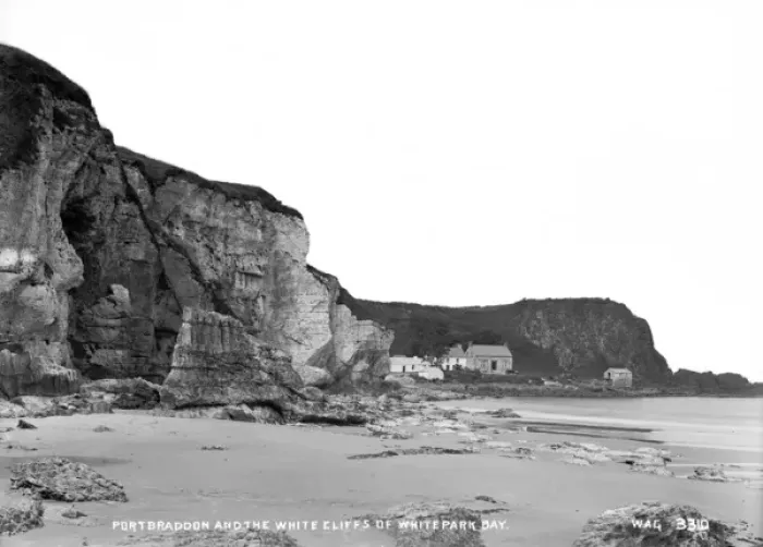 Framed Print : Portbraddon and the White Cliffs of Whitepark Bay Framed Print : Portbraddon and the White Cliffs of Whitepark Bay