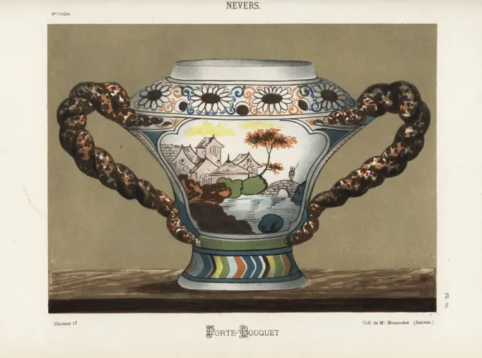 Framed Print : Porte-bouquet or door vase from Nevers, France Framed Print : Porte-bouquet or door vase from Nevers, France