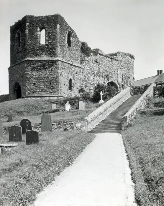 Framed Print : Porth-y-Twr gatehouse and bell tower, St David s, Wales Framed Print : Porth-y-Twr gatehouse and bell tower, St David s, Wales