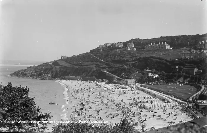 Framed Print : Porthminster Beach and Point, St. Ives Framed Print : Porthminster Beach and Point, St. Ives