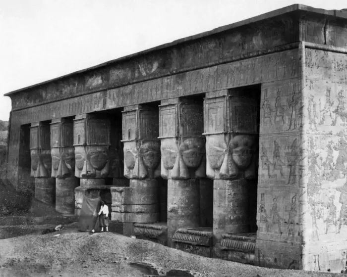 Framed Print : Portico of the Temple at Dendera, Egypt Framed Print : Portico of the Temple at Dendera, Egypt