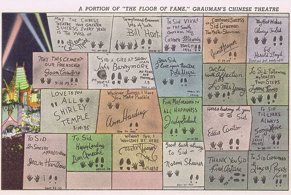 Portion of the Floor of Fame at Grauman's Chinese Theatre
