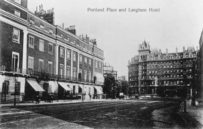 Framed Print : Portland Place and Langham Hotel, London W1 Framed Print : Portland Place and Langham Hotel, London W1
