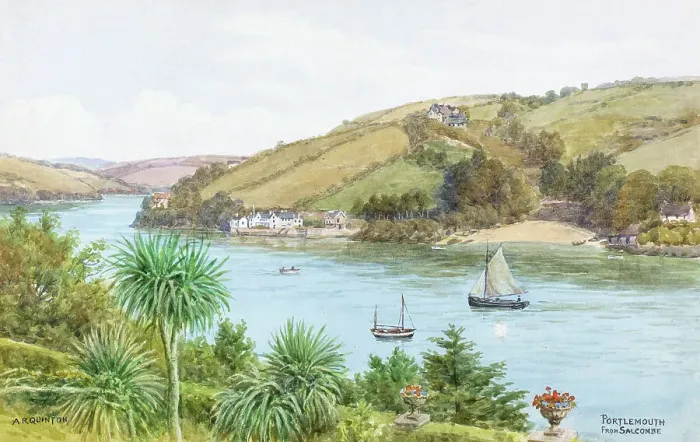 Framed Print : Portlemouth, Devon, viewed from Salcombe Framed Print : Portlemouth, Devon, viewed from Salcombe