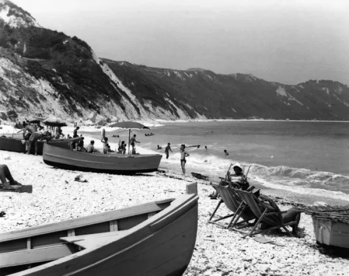 Framed Print : Portonovo Beach Scene Framed Print : Portonovo Beach Scene