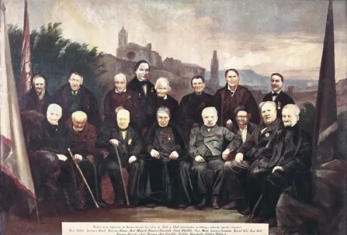 Framed Print : Portrait of 1863 of the veteran survivors fo Framed Print : Portrait of 1863 of the veteran survivors fo