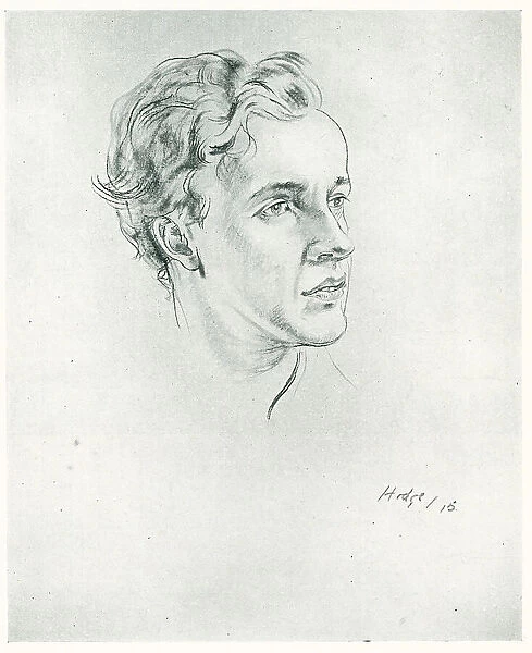 Portrait. A portrait illustration of an unknown man's head