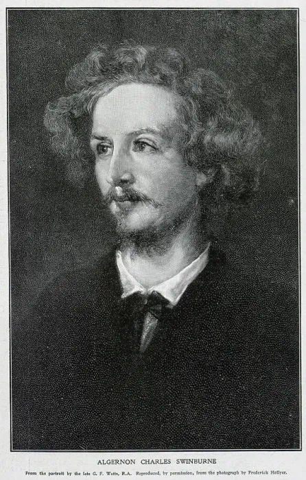 Framed Print : Portrait of Algernon Charles Swinburne