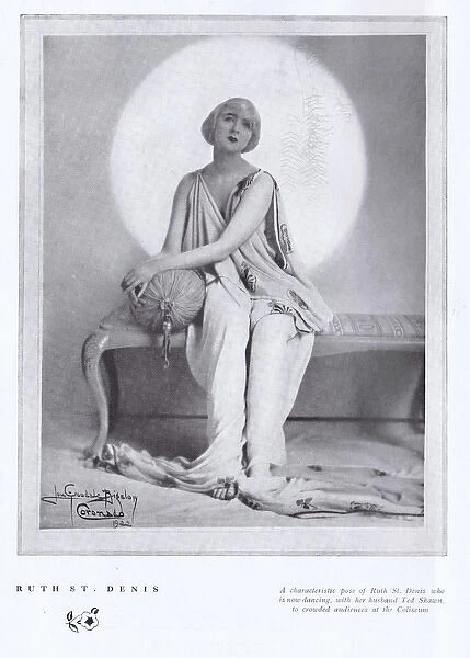 Portrait of the American dancer Ruth St. Denis, London, 1922