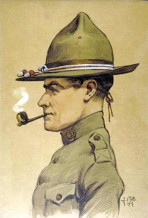 Framed Print : Portrait of an American doughboy Framed Print : Portrait of an American doughboy