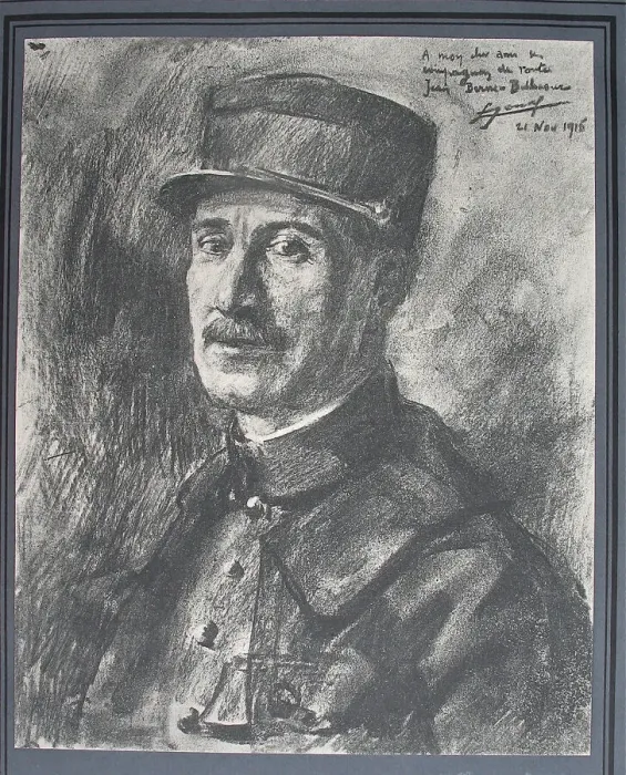 Framed Print : Portrait of artist Jean Berne-Bellecour in French uniform Framed Print : Portrait of artist Jean Berne-Bellecour in French uniform