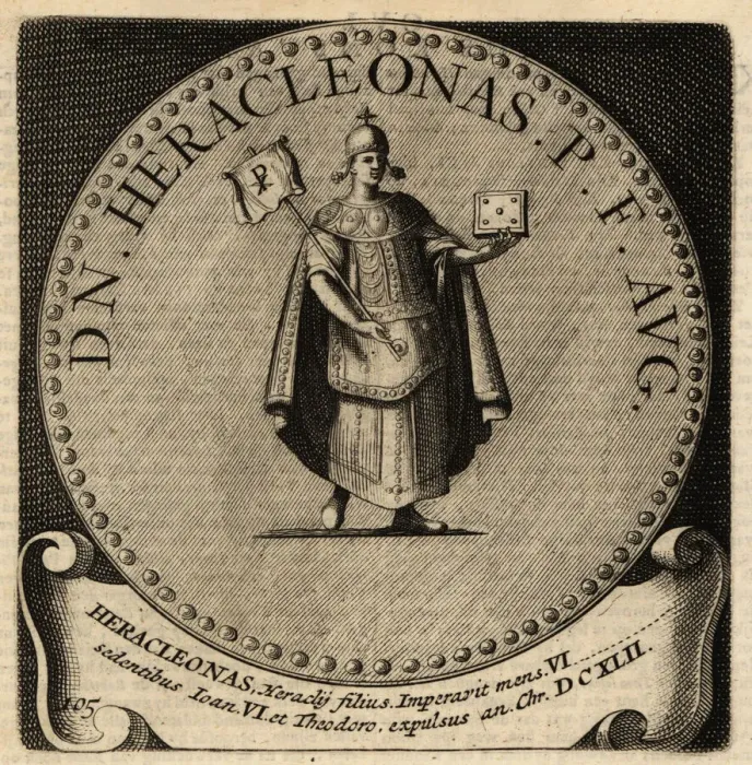 Framed Print : Portrait of Byzantine Emperor Heraklonas