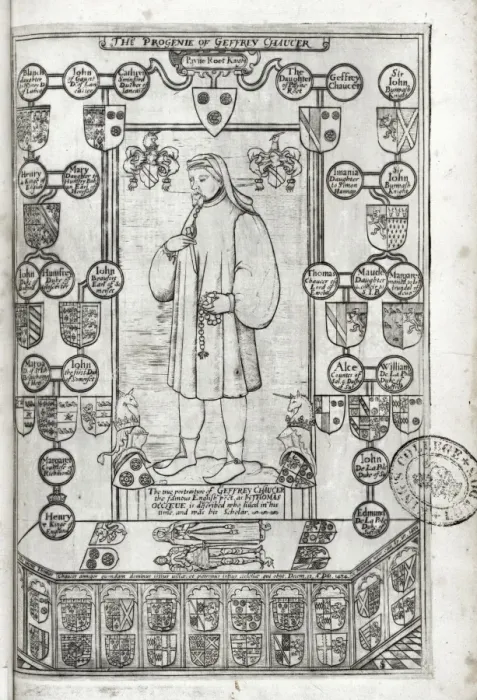Framed Print : Portrait of Chaucer Framed Print : Portrait of Chaucer