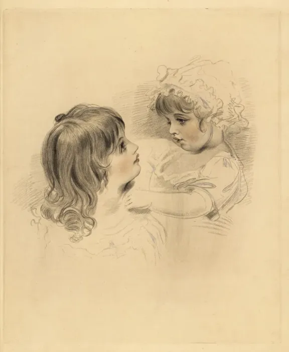 Framed Print : Portrait of two children Framed Print : Portrait of two children